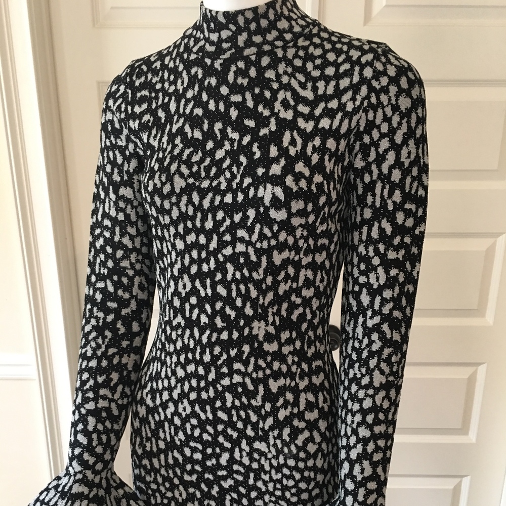 Michael Kors Leopard Jacquard Knit Dress